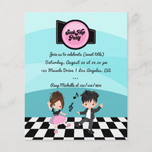 Sock-Hop-Party Flyer