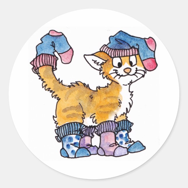 Sock Kitty Stickers (Vorderseite)