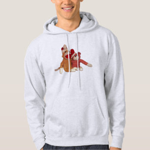 Sock Monkey and Bär Friends Weihnachtslieder Hoodie