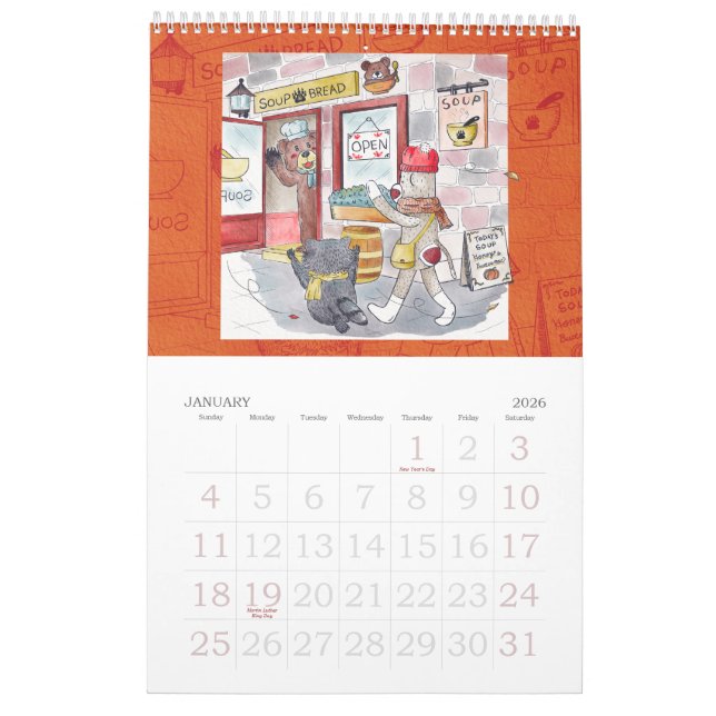 Sock monkey and his friends calendar 2022 kalender (Jan 2026)