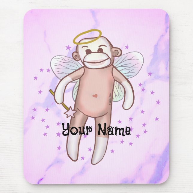 Sock Monkey Angel Mousepad (Vorne)