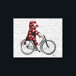 Sock Monkey auf dem Fahrrad Leinwanddruck<br><div class="desc">Children's</div>