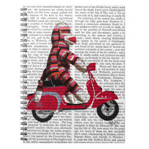 Sock Monkey auf Moped Notizblock