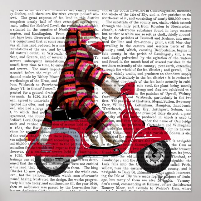 Sock Monkey auf Moped Poster (Vorne)