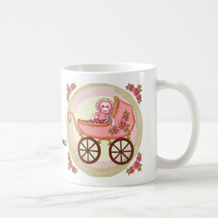 Sock Monkey Baby Mädchen Buggy Kaffeetasse