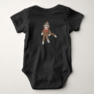 Sock Monkey Baby Strampler