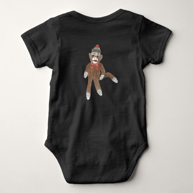Sock Monkey Baby Strampler (Rückseite)