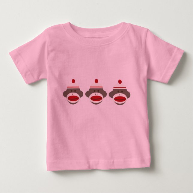 Sock Monkey Baby T-shirt (Vorderseite)