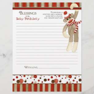 Sock Monkey, Boy Baby Shower Segnungen