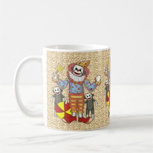 Sock Monkey Clown Tasse