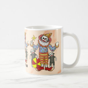 Sock Monkey Clown Tassen