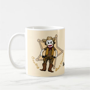 Sock Monkey Cowboy Tasse