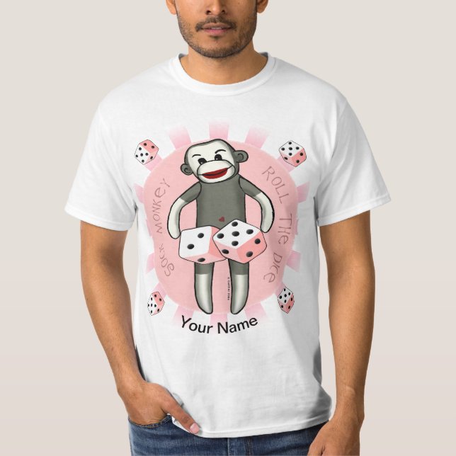 Sock Monkey Dice T-Shirt (Vorderseite)