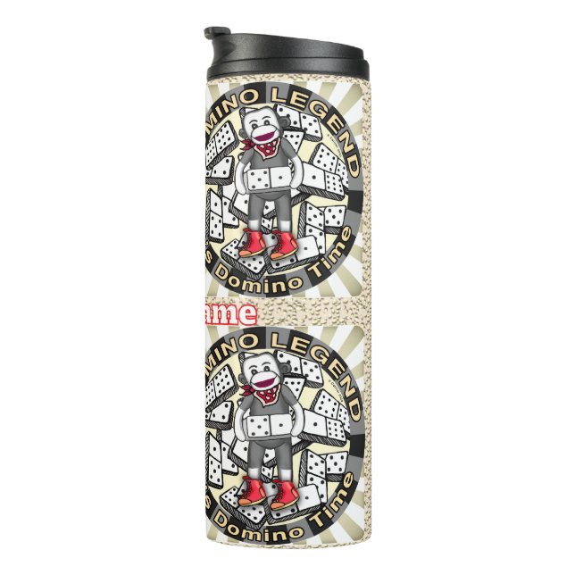 Sock Monkey Domino Legende Becher (Nach rechts gedreht)