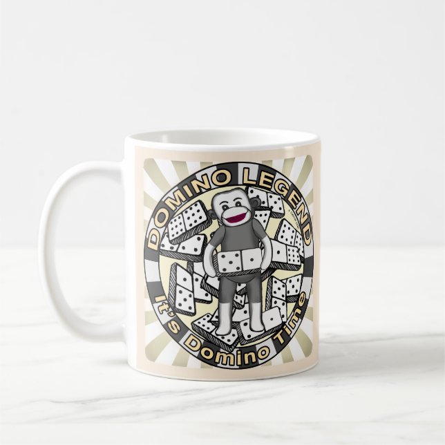Sock Monkey Domino Legende  Kaffeetasse (Links)