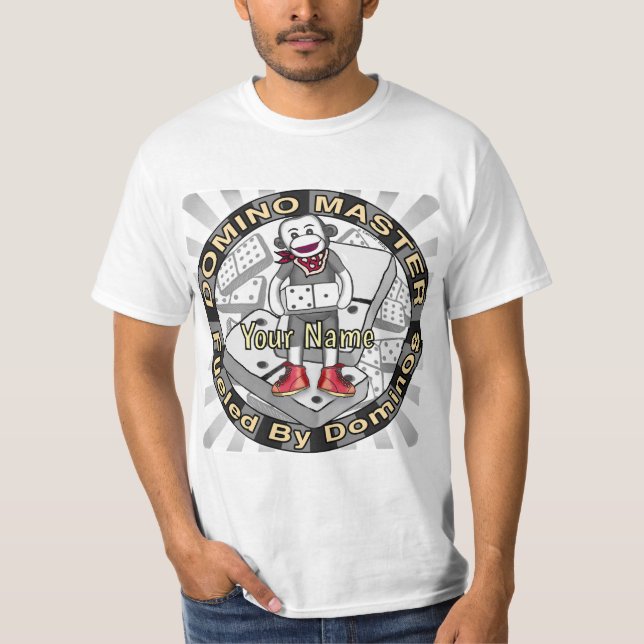 Sock Monkey Domino Master T-Shirt (Vorderseite)