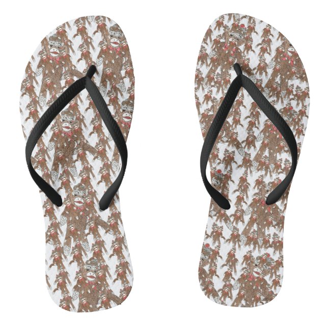 Sock Monkey Dreh Flop Flip Flops (Fußbett)