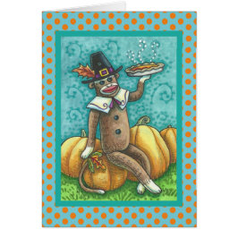 SOCK-MONKEY-ERNTEDANK-GREETCARD-Leere