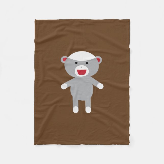 Sock Monkey Fleece Blanket (Vorderseite)