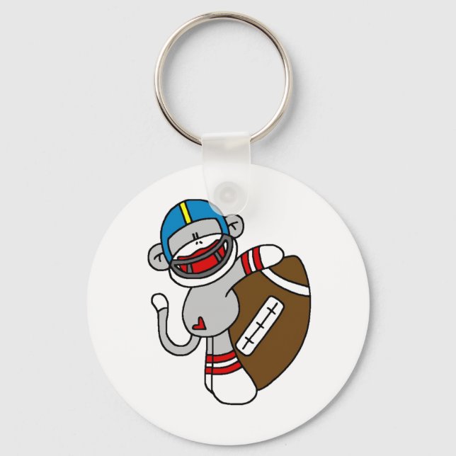 Sock Monkey Football Schlüsselanhänger (Vorderseite)