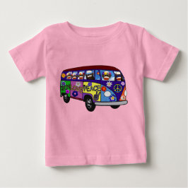 Sock Monkey Friedensbus Baby T-shirt