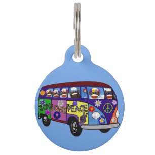 Sock Monkey Friedensbus Haustier i.d. Etikett Haustiermarke