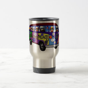 Sock Monkey Friedensbus Reisebecher