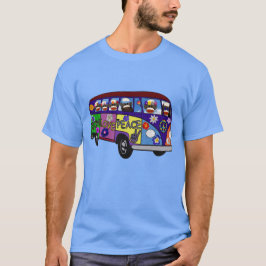Sock Monkey Friedensbus  T-Shirt