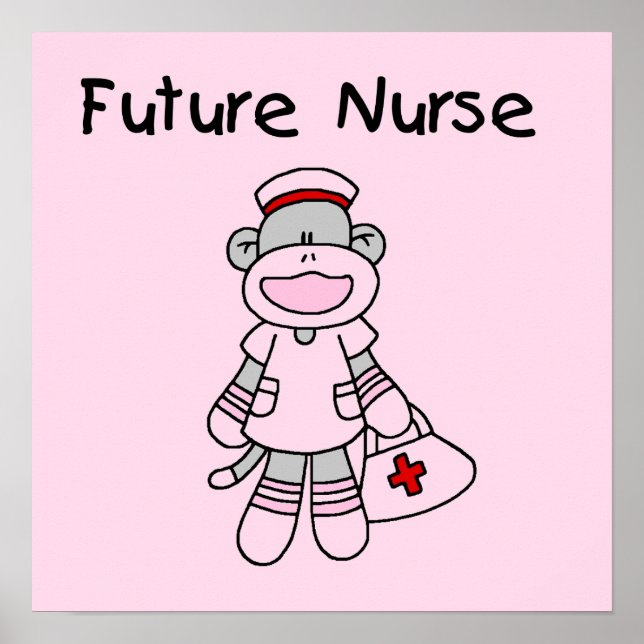 Sock Monkey Future Krankenpflege T - Shirt und Ges Poster (Vorne)