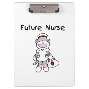 Sock Monkey Future Nurse Clipboard Klemmbrett