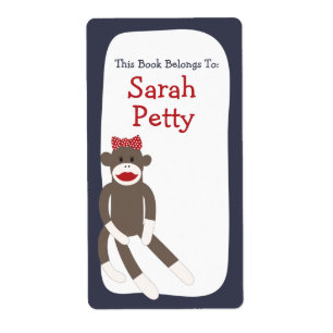 Sock Monkey Girl Buchzeichen