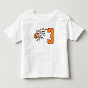 Sock Monkey Hoops 3. Geburtstag Kleinkind T-shirt