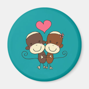Sock Monkey Hugz Magnets