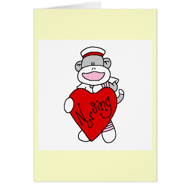 Sock Monkey I Liebe Pflege T - Shirt und Geschenke (Vorne)