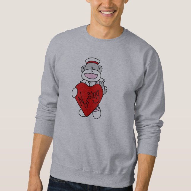 Sock Monkey I Love Nursing T-shirts et cadeaux (Devant)