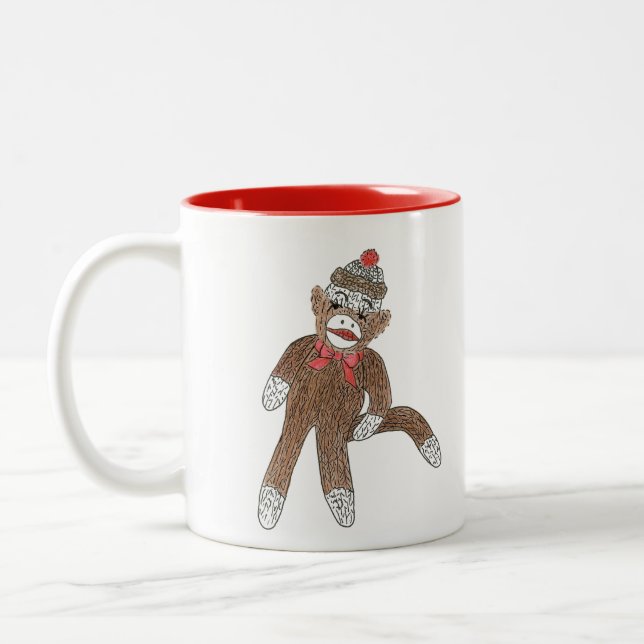 Sock Monkey Kaffeetasse (Links)