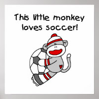 Sock Monkey Lieben Fußball T Shirts und Geschenke