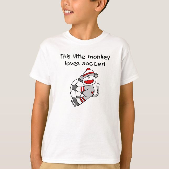 Sock Monkey Loves Soccer T-shirts et cadeaux (Devant)