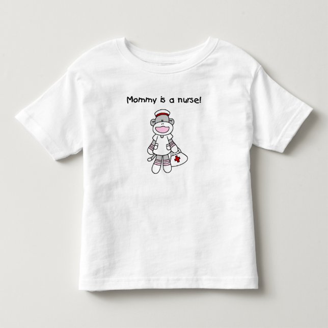 Sock Monkey Mommy Nurse T - Shirt und Geschenke (Vorderseite)