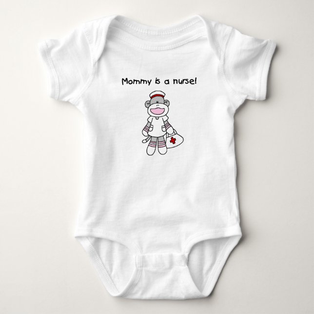 Sock Monkey Mommy Nurse T - Shirt und Geschenke (Vorderseite)