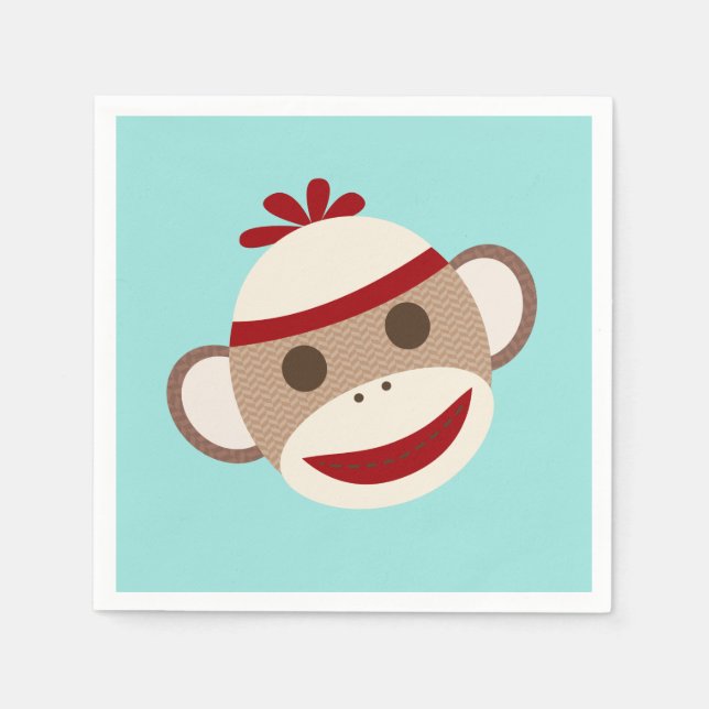 Sock Monkey Napkins Serviette (Vorderseite)