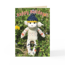 Sock Monkey - Nordische Weihnachtskarten