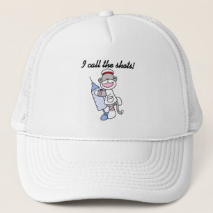 Sock Monkey Nurse I Call the Shots Geschenke Truckerkappe
