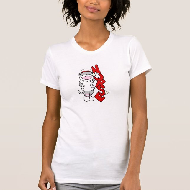 Sock Monkey Nurse T - Shirt und Geschenke (Vorderseite)