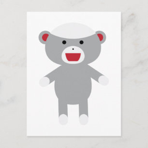 Sock Monkey Postkarte