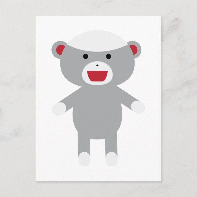 Sock Monkey Postkarte (Vorderseite)