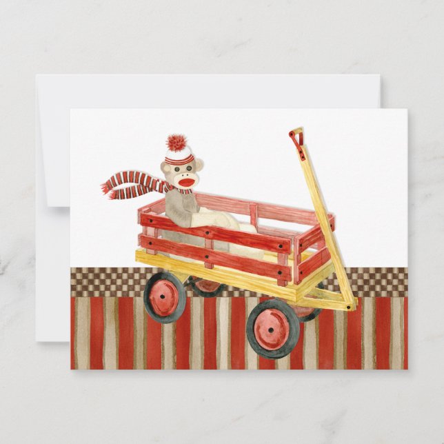 Sock Monkey Red Wagon, Merci Cartes de notes (Devant)