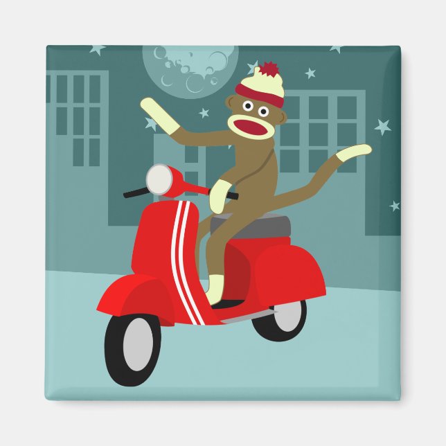 Sock Monkey Roller Magnet (Vorne)