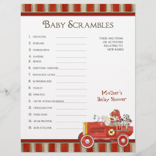 Sock Monkey, Shower Bingo n Scramble Game (Vorderseite)