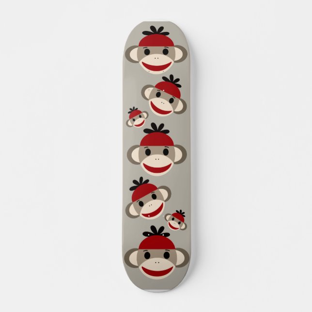 Sock Monkey Skateboard Deck (Vorne)